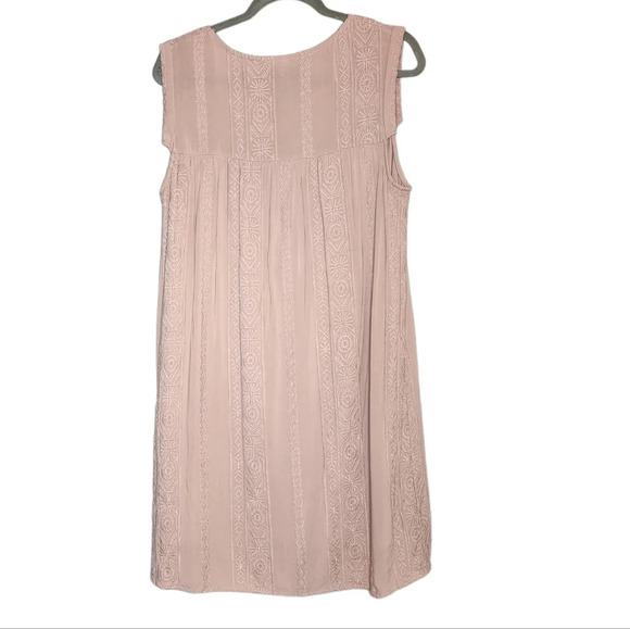 Knox Rose Pink embroidered sleeveless dress. Size XL. Rayon. - Picture 9 of 16